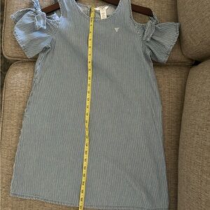 Guess Kids Chambray Striped Dress-Size 14
